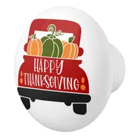 Thanksgiving Truck Ceramic Knob