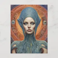 An Alien Woman Postcard