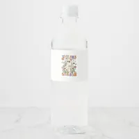 Tis The Season Retro Halloween Party Funny Trendy Water Bottle Label