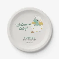 Cute Dinosaur Inspired Baby Shower Paper Plate