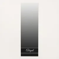 Personalized Black Gradient Mandala Zen Yoga Mat