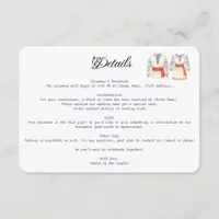 Rustic Romanian Wedding Traditional Folk Costumes  Enclosure Card