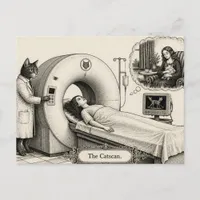 Surreal Women Getting a Cat Scan Postcard