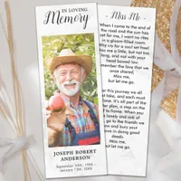 Funeral Sympathy Custom Photo Memorial Prayer Bookmarks