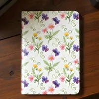 Spring Summer Yellow Pink Purple Flower Watercolor Passport Holder