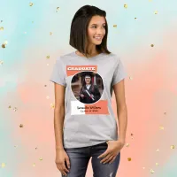 Custom Photo Modern Graduate Peach Graduation T-Shirt