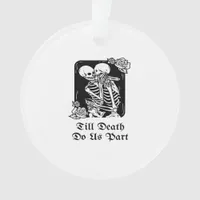 Gothic Valentines Day Till Death Do Us Part Skelet Ornament