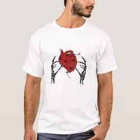 Heart And Hands Skeleton Heart Hands Soft T-Shirt