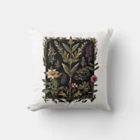 Goblincore Victorian Witch Herbs Classic Throw Pillow