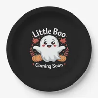Cute Halloween Pregnancy Announcement Paper Plates
