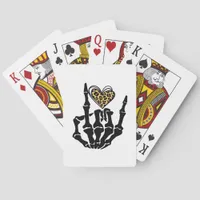 Skeleton Heart Hands Classic Poker Cards