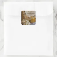 Country Lace Flowers Wedding Thank You Favor Tag