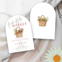 Rustic Fresh off the Market Bridal Shower Arch Invitation