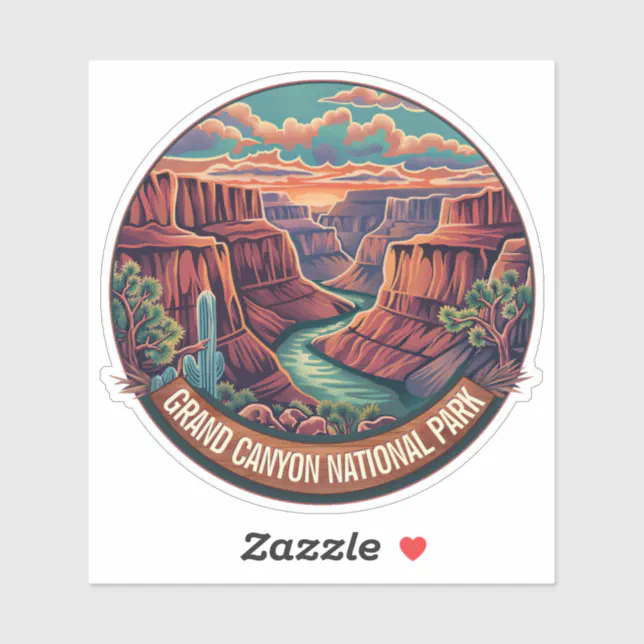 Vintage Grand Canyon National Park Arizona Sticker