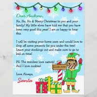 Personalized Letter from Ethnic Santa in Face Mask