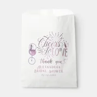 Cheers To Love Wine Tasting Elegant Bridal Shower Favor Bag