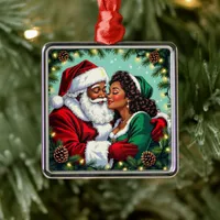Mr and Mrs Clause Sweet Christmas  Metal Ornament