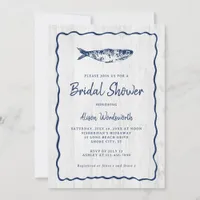 Rustic Coastal Sardine Fish Bridal Shower Invitation