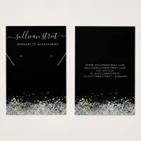 Holographic Glitter Earrings Necklace Display Card