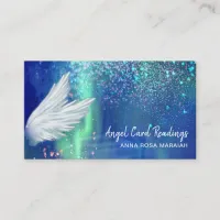 *~* Cosmos Stars Galaxy Angel Wing Blue Universe Business Card