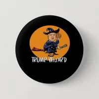 Halloween Ttrump Wizard Funny Classic Button