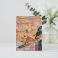 Sweet Vintage Desserts Mixed Media Collage Postcard