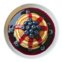 Blueberry Pancakes Realistic Food Ceramic Knob