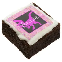 Personalized Pink Dinosaur Hide  Brownie