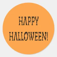 Happy Halloween Deadworld Text Classic Round Sticker