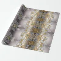 Gold and Sliver Lacy  Wrapping Paper