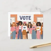 Adorable Cat Ladies Vote Postcard