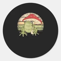 Cute Cottagecore Aesthetic Frog Mushroom Goblincor Classic Round Sticker