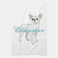 Chihuahuas: Little White Chihuahua Kitchen Towel