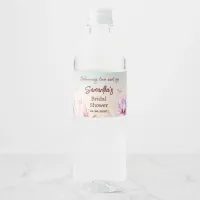 Blossoming Romance - Bridal Shower Water Bottle Label