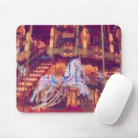 childhood dream - old horse carousel mouse pad