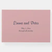 Pink "Through All Eternity" Minimalist Wedding Guest Book