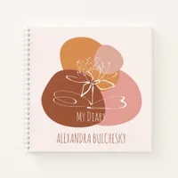 Tropical Lotus flower Soft Boho Abstract Palette Notebook