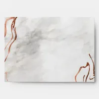 Modern Copper & Italian Marble Wedding Inspiration Envelope