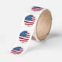 Military Retirement USA American Flag Patriotic Classic Round Sticker