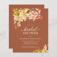 BUDGET Burnt Orange Gold Floral Bridal Shower