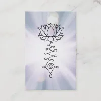 *~* Lotus Blue Lavender Rays Reiki Healing Energy Business Card