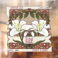 Easter Lily: Vintage Style Design Peace Hope Window Cling