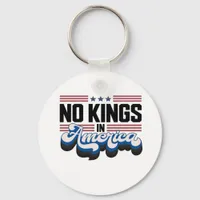 No Kings In America USA Retro Classic Keychain