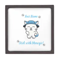 Adorable Cat Magnetic Wooden Gift Box