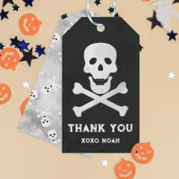 Skull and Bones Halloween Thank You Tag