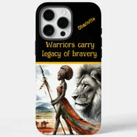 Warrior stands tall against African backdrop iPhone 16 Pro Max Case