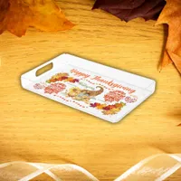 Thanksgiving Friendsgiving Autumn on white | Acrylic Tray