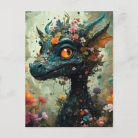 Floral Dragon Postcard