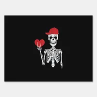 Roll Skeleton Hands Heart Valentines Day Skull Sign