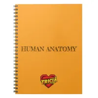 Tricia Heart Orange Notebook